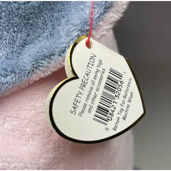 Ty Pluffies Winks the Elephant Pink Plush Large 12” Stuffed Animal 2004 With Tag - Picture 13 of 16